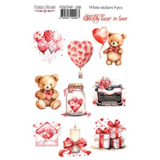 Набір наклейок для планерів Teddy Bear in Love, #208, Фабрика Декору