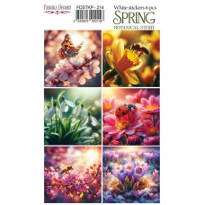 Набор наклеек для планеров Spring Botanical Story, FDSTKP-214, Фабрика Декору