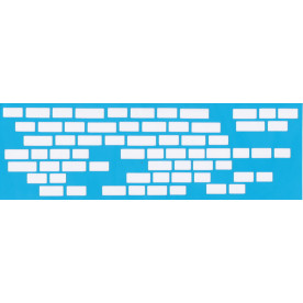 Трафарет многоразовый, Кирпичики крупные #007, 8x27 см, Фабрика Декора