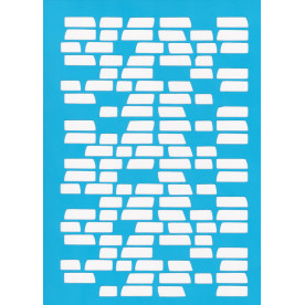 Трафарет багаторазовий, Стара цегла # 032, 15x20 см, Фабрика Декору