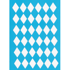 Трафарет многоразовый, Ромбы #035, 15x20 см, Фабрика Декора