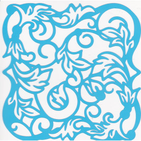 Маска 14x14см Орнамент флора # 047, Фабрика Декору