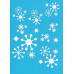Трафарет многоразовый, Снежинки 1 #066, 15x20 см, Фабрика Декора