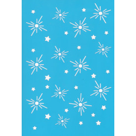 Трафарет багаторазовий, Сніжинки 2 # 067, 15x20 см, Фабрика Декору