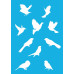 Трафарет багаторазовий, Птахи # 091, 15x20 см, Фабрика Декору