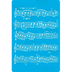 Трафарет багаторазовий, Ноти # 094, 15x20 см, Фабрика Декору