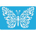 Трафарет багаторазовий 11x15см Метелик завитки 1 # 096, Фабрика Декору