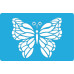 Трафарет багаторазовий 11x15см Метелик махаон # 098, Фабрика Декору