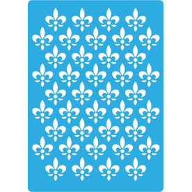 Трафарет многоразовый 15x20см Лилии геральдика 2 #104, Фабрика Декора