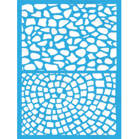 Трафарет многоразовый 15x20см Каменная брусчатка #168, Фабрика Декора