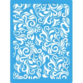 Трафарет многоразовый 15x20см Завитки флора #179, Фабрика Декора