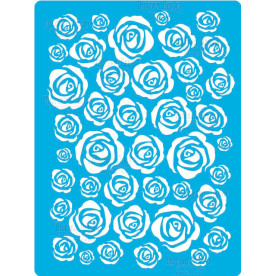 Трафарет многоразовый 15x20см Розы фон #187, Фабрика Декора