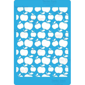 Трафарет багаторазовий 15x20см Яблучка фон # 235, Фабрика Декору