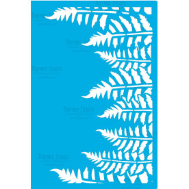 Трафарет багаторазовий 15x20см Папороть бордюр # 297, Фабрика Декору
