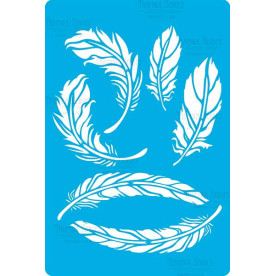 Трафарет багаторазовий 15x20см Пір'я # 314, Фабрика Декору