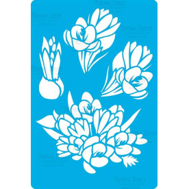 Трафарет многоразовый 15x20см Крокусы #315, Фабрика Декора