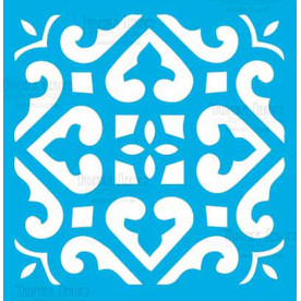 Трафарет багаторазовий 14x14см Візантія плитка 1 #328, Фабрика Декору