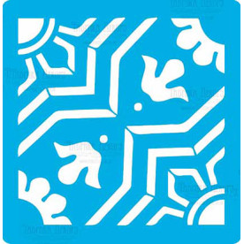 Трафарет многоразовый 14x14см Византия плитка #329, Фабрика Декора