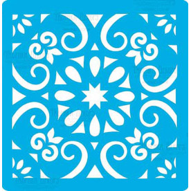 Трафарет многоразовый 14x14см Ампир плитка #330, Фабрика Декора