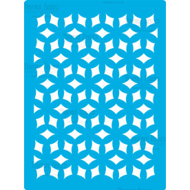 Трафарет багаторазовий 15x20см фоновий Ромбики #342, Фабрика Декору