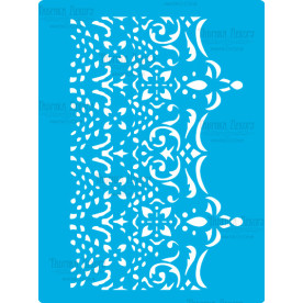 Трафарет багаторазовий 15x20см бордюр Мереживо #346, Фабрика Декору