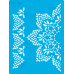 Трафарет многоразовый 15x20см Вязанная салфетка с цветами #355, Фабрика Декора