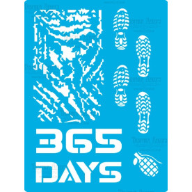 Трафарет багаторазовий 15x20см Military style #364, Фабрика Декору