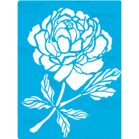 Трафарет багаторазовий 15x20см Півонія #389, Фабрика Декору