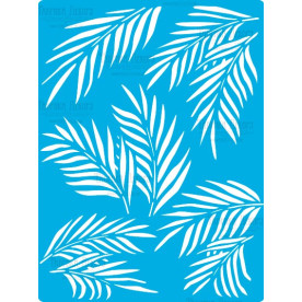 Трафарет багаторазовий 15x20см Листя пальми #390, Фабрика Декору