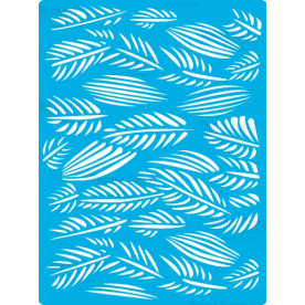 Трафарет многоразовый 15x20см Листья экзотика #391, Фабрика Декора