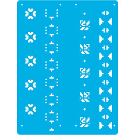 Трафарет многоразовый, 15 см x 20 см, Вышиванка бордюр, #432, Фабрика Декора