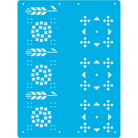 Трафарет багаторазовий, 15 см x 20 см, Вишиванка бордюр, #437, Фабрика Декору