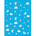 Трафарет многоразовый, 15 см x 20 см, Ночное небо, #445, Фабрика Декора