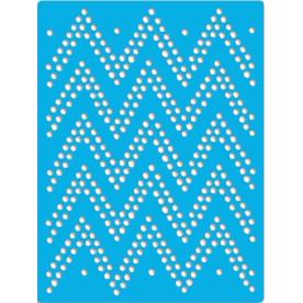 Трафарет багаторазовий, 15 см x 20 см, Шеврон у крапочку, #446, Фабрика Декору