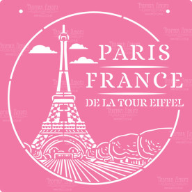 Трафарет многоразовый XL, 30х30см, Париж #030, Фабрика Декора