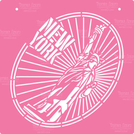 Трафарет многоразовый XL, 30х30см, Нью Йорк #035, Фабрика Декора