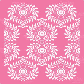 Трафарет многоразовый XL, 30х30см, Растительный орнамент Mini #049, Фабрика Декора