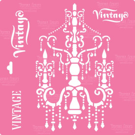 Трафарет многоразовый XL, 30х30см, Винтаж #056, Фабрика Декора