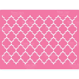 Трафарет багаторазовий XL, 30х21см, Фігурне решітка # 110, Фабрика Декору