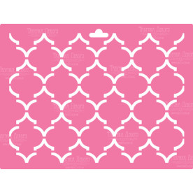 Трафарет багаторазовий XL, 30х21см, Марокканська решітка # 117, Фабрика Декору