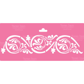 Трафарет багаторазовий XL, 30х12см, Бордюр # 129, Фабрика Декору