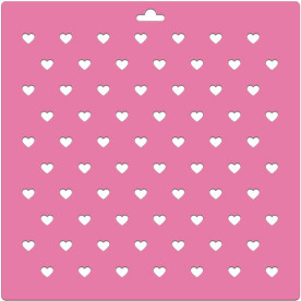 Трафарет XL Сердечки паттерн, 216, Фабрика Декора