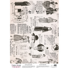 Деко Веллум (лист кальки з малюнком) Vintage Fashion, А3, 90г / м², Фабрика Декору
