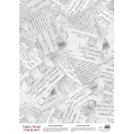 Деко Веллум (лист кальки з малюнком) Romantic letters, А3, 90г / м², Фабрика Декору