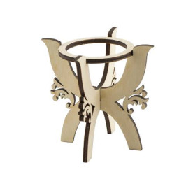 Заготівля з фанери # 255, Великодня підставка-1, 9х9х8,5 см, Фабрика Декору