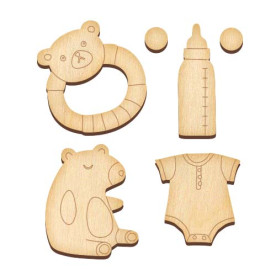 Набір декоративних фішок №523, 4 шт, Фабрика Декору