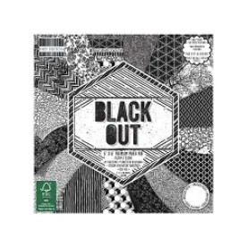 Набор бумаги Black Out, 16 листов , 15х15 см,  200 г/м First Edition