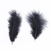 Набір фарбованого пір'я, 10 шт, чорний, від 120 до 190 мм, від 30 до 56 мм