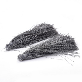 Китиця декоративна, сірий, 70 мм