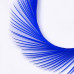 Набор окрашенных гусиных перьев, цвет синий, от 15-25 см, 5 шт, толщина 4 мм